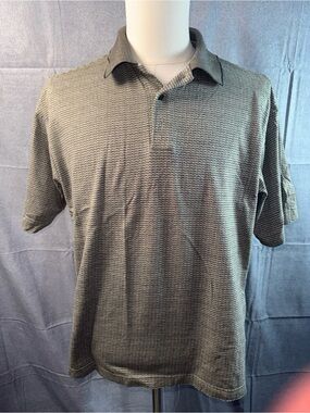 1543-Axist Men's Textured Polo in Olive